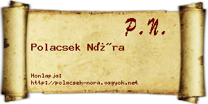 Polacsek Nóra névjegykártya
