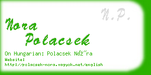 nora polacsek business card